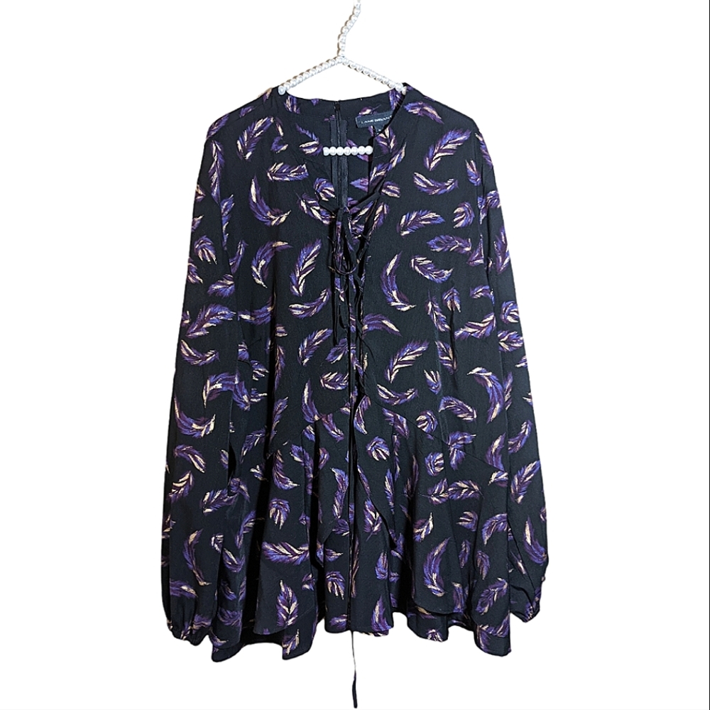 Lane Bryant feather peplum blouse